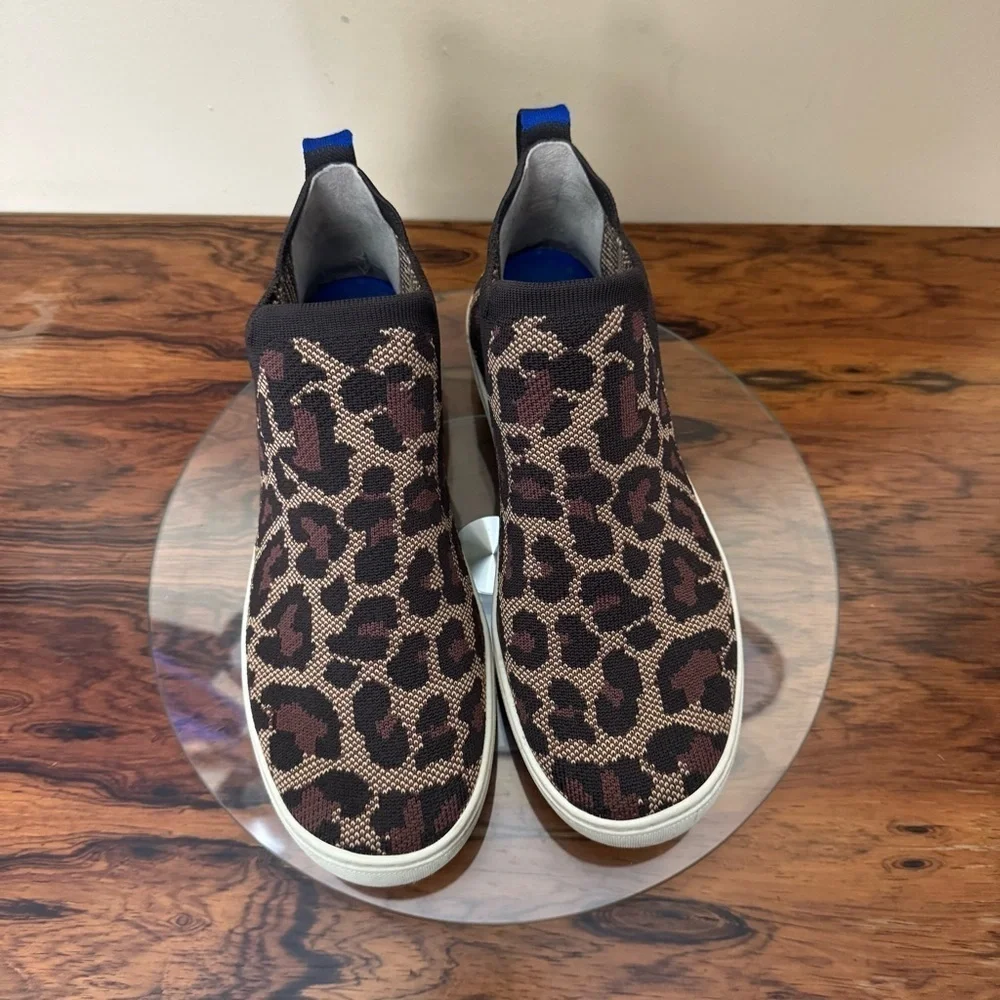 Rothy’s Wildcat Cheetah Print Chelsea Sneaker